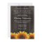 Barn Wood + Rustic Sunflower Wedding Invitations