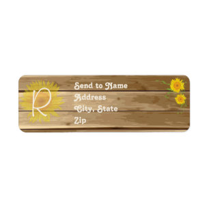 Barn Wood Sunflowers and Vintage Lace Monogram