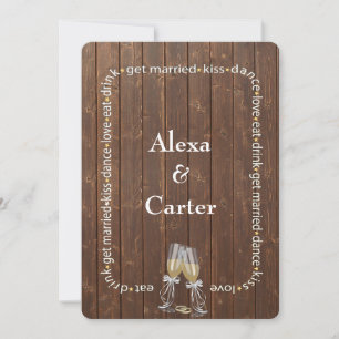 Barn Wood Wedding Invitation