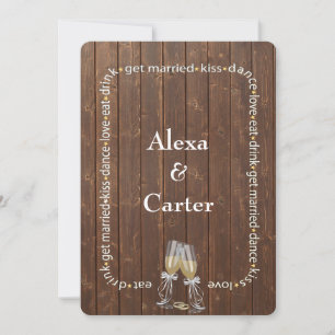 Barn Wood Wedding Invitation