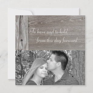 Barn wood wedding invitation