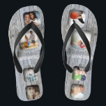 Barn Wood Your Personalised Photo Collage Flip Flops<br><div class="desc">Barn Wood Your Personalised Photo Collage Flip Flops</div>