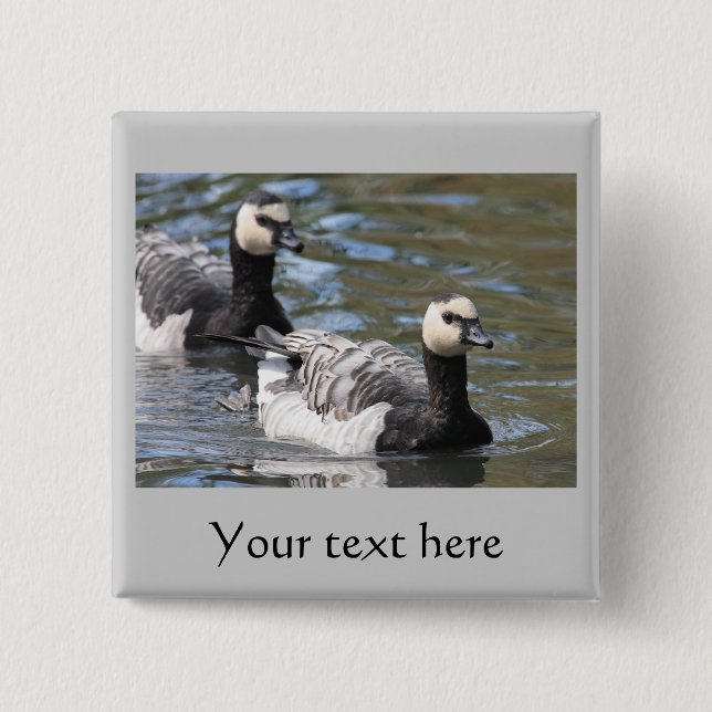 Barnacle Goose 15 Cm Square Badge (Front)