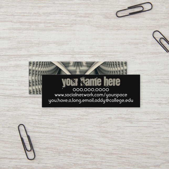 Barnacle Goose Personal Contact Mini Business Card (Front/Back In Situ)