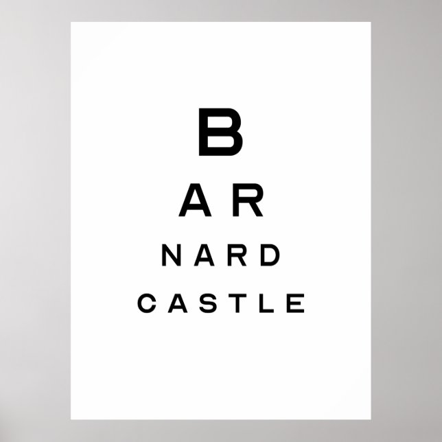 Barnard Castle Eye Test Poster (Front)