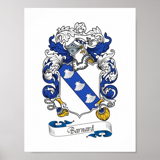 Barnard Coat of Arms/Family Crest Poster (Front)