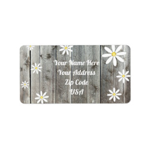 Barnboard Daisy  Return Address Labels