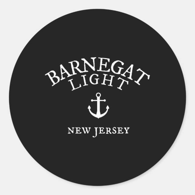 Barnegat Light New Jersey , Nj Nautical Sea Shirt  Classic Round Sticker (Front)