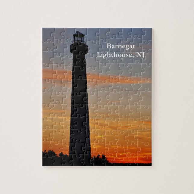 Barnegat Lighthouse at Sunset II Puzzle (Vertical)