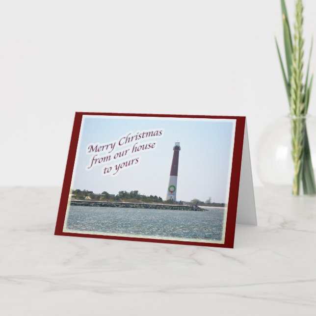 Barnegat Lighthouse Christmas Card (Front)