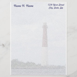 Barnegat Lighthouse LBI Letterhead Stationery