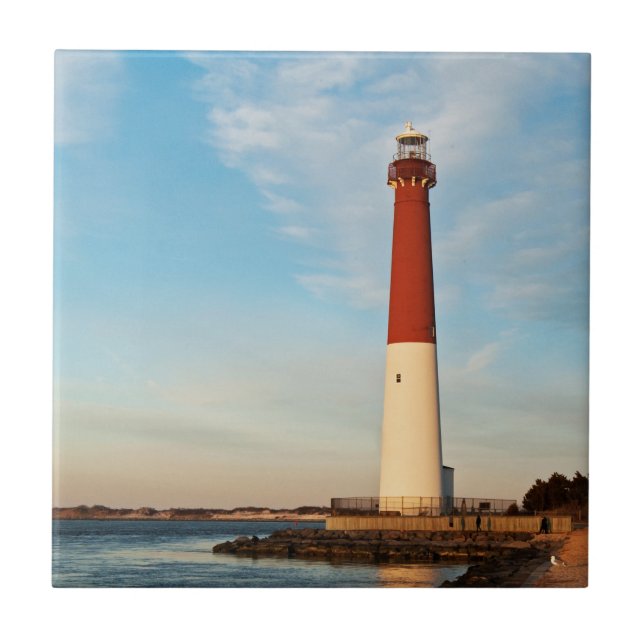 Barnegat Lighthouse, Long Beach Island, NJ Tile (Front)
