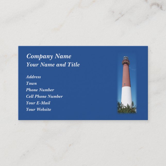 Barnegat Lighthouse: Old Barney Business Card (Front)