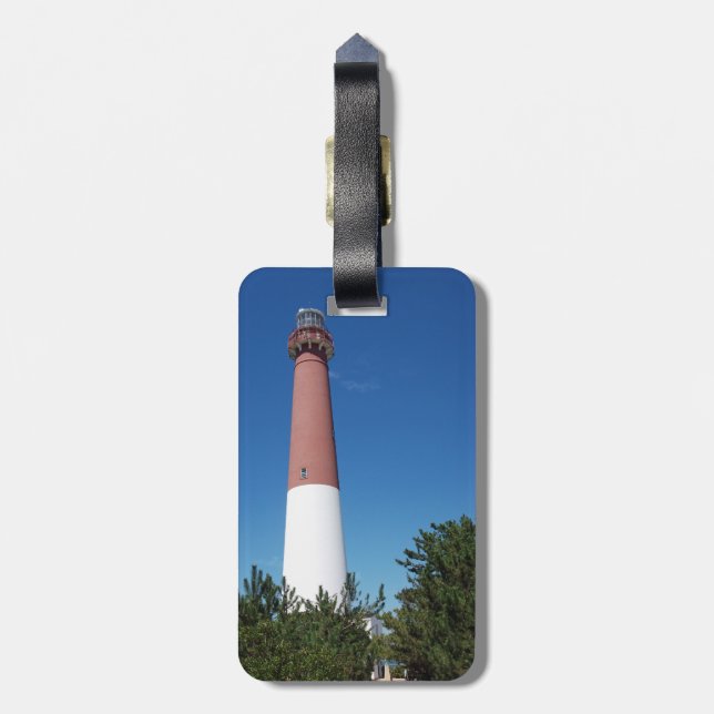 Barnegat Lighthouse Old Barney Luggage Tag (Back Vertical)