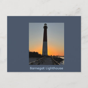 Barnegat Lighthouse Sunset Postcard