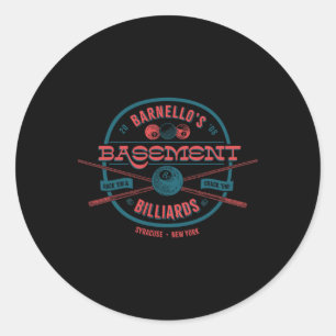 Barnellos Basement Billiards  Classic Round Sticker