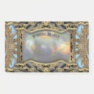 Barnetcue Bleuse Beautiful Baroque Monogram Post-it Notes