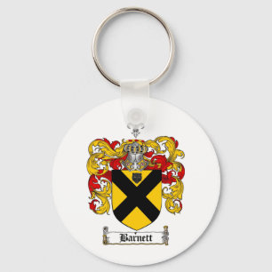 BARNETT FAMILY CREST - BARNETT COAT OF ARMS KEY RING
