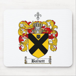 BARNETT FAMILY CREST -  BARNETT COAT OF ARMS MOUSE MAT