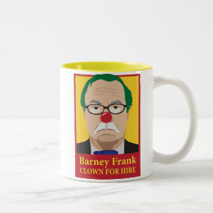 Barney Frank is a Clown Two-Tone Coffee Mug