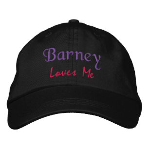 Barney Loves Me Embroidered Name Hat / Cap