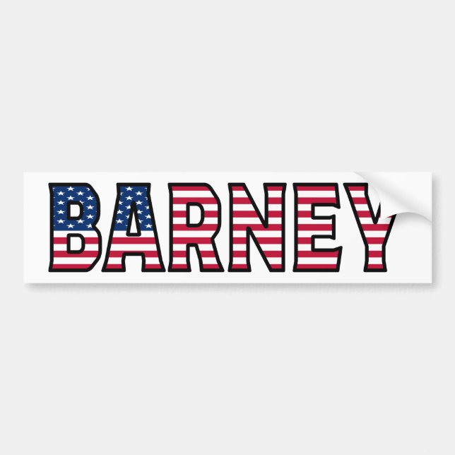 Barney Name Vorname USA Aufkleber Sticker Auto (Front)