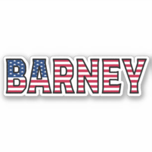 Barney Name Vorname USA Sticker Stickerset