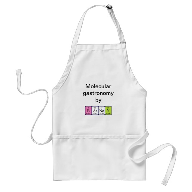 Barney periodic table name apron (Front)