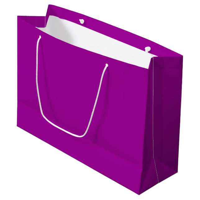 Barney purple (solid colour)  Large Gift Bag (Front Angled)