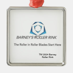 Barney Roller Rink Christmas 2024 Metal Tree Decoration