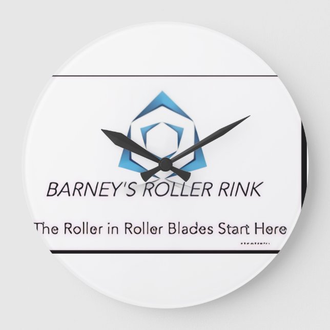 Barney Roller Rink Wall Clock  (Front)