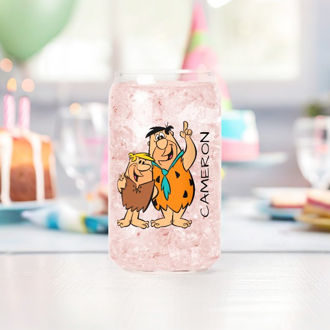 Barney Rubble and Fred Flintstone Can Glass (Insitu (Birthday))