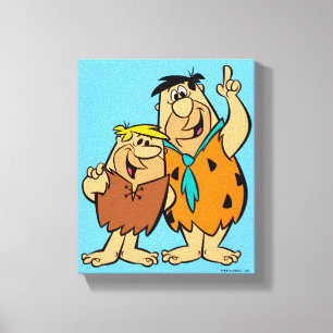 Barney Rubble and Fred Flintstone Canvas Print