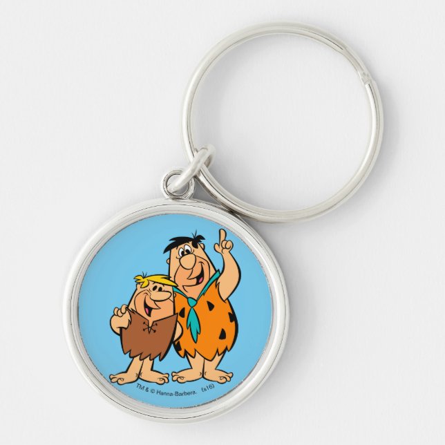 Barney Rubble and Fred Flintstone Key Ring (Front)