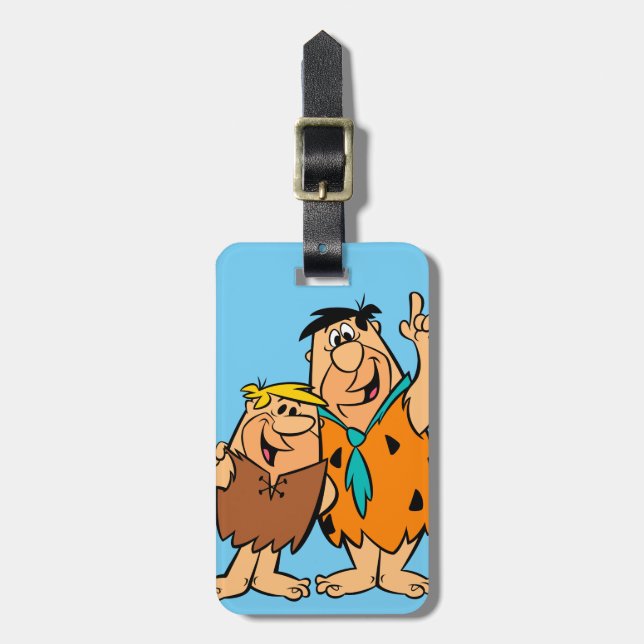 Barney Rubble and Fred Flintstone Luggage Tag (Front Vertical)