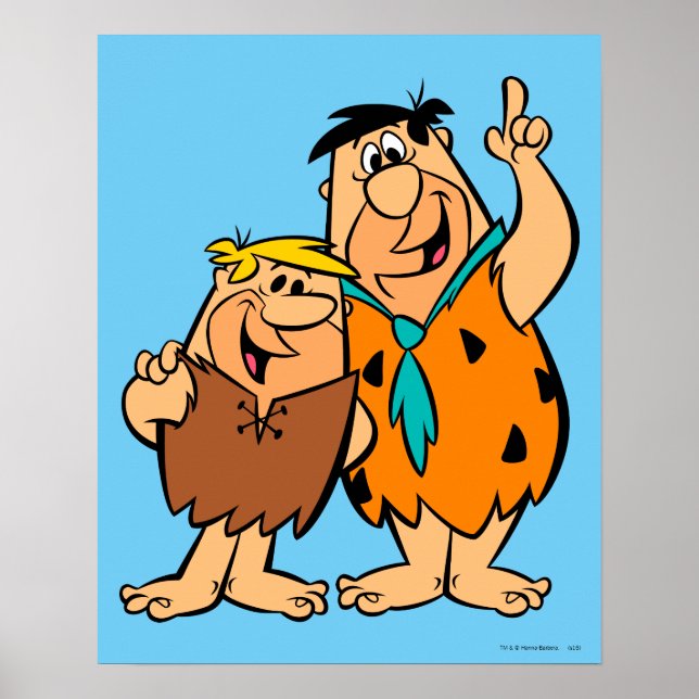 Barney Rubble and Fred Flintstone Poster (Front)