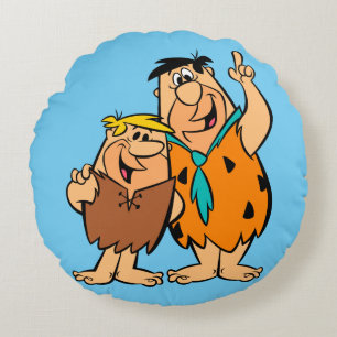 Barney Rubble and Fred Flintstone Round Cushion