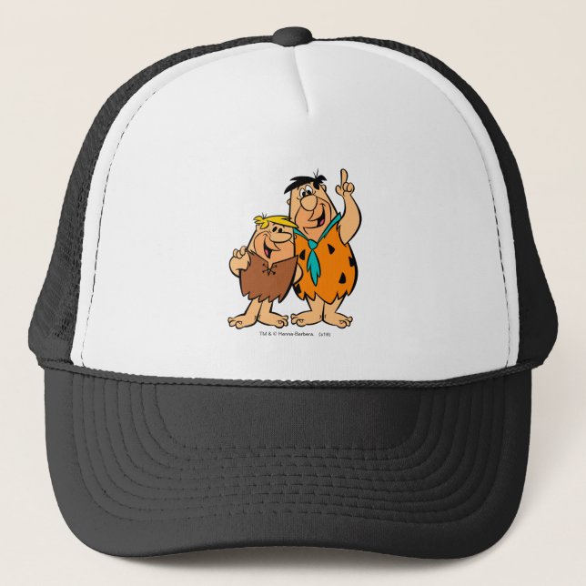Barney Rubble and Fred Flintstone Trucker Hat (Front)