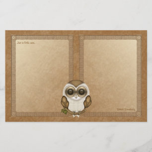 Barney The Barn Owl Notepaper Stationery