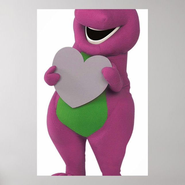 Barney with Heart Poster (Front)
