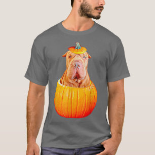 Barney Wrinkles Shar Pei Halloween Pumpkin 424 T-Shirt