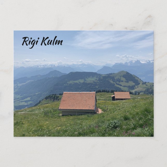 Barns in Rigi Kulm Switzerland Postcard (Front)