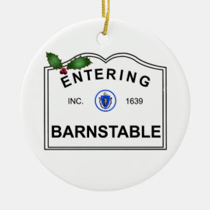Barnstable MA Ceramic Tree Decoration