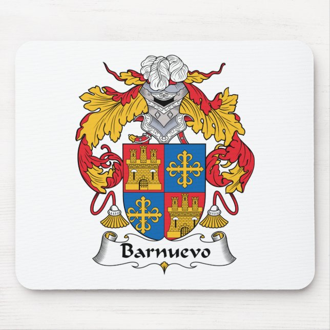 Barnuevo Family Crest Mouse Mat (Front)