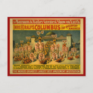 Barnum and Bailey Circus Poster Postcard