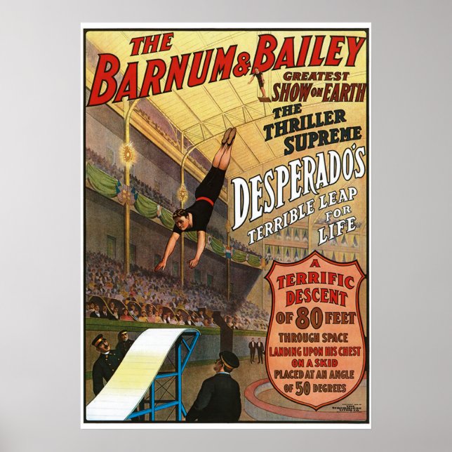 Barnum and Bailey Desperado's Leap for Life Poster (Front)