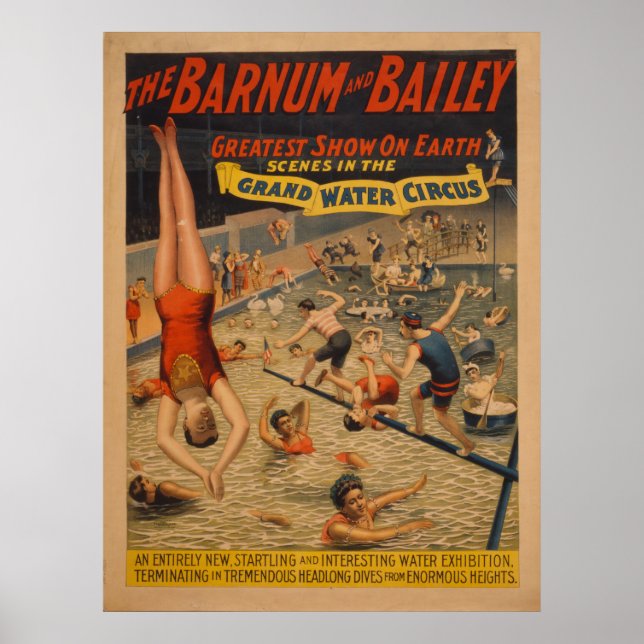 Barnum and Bailey Grand Water Circus Poster (Front)