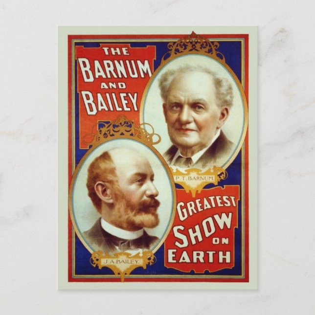 Barnum & Bailey Circus Postcard (Front)