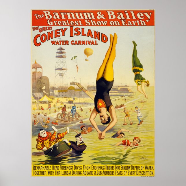 Barnum & Bailey Coney Island Water Carnival Poster (Front)