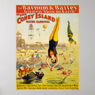 Barnum & Bailey Coney Island Water Carnival Poster